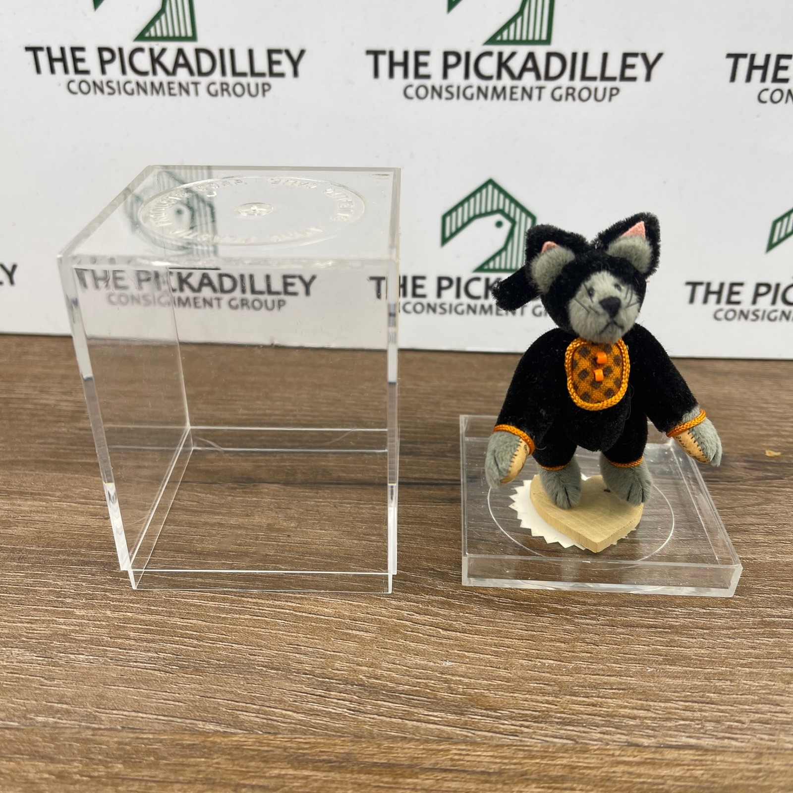 Little Gem Teddy Bears Limited Edition Miniature Black Cat Figurine with Case