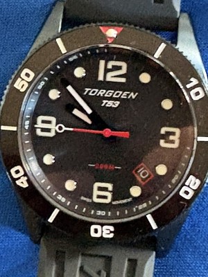 New Torgeon T53 Divers Watch Black Dial Men's Watch Never Worn In Box Swiss Made