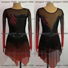 Abito pattinaggio figure ghiaccio nuovo, vestito pattinaggio figurativo per competizione B3019