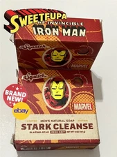 Invincible Iron Man Stark Cleanse Soap 5oz No Grit Marvel Dr. Squatch 2 Pack New