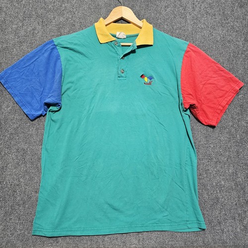 VTG 80s Kodak Camera Colorblock Polo Shirt Mens Film Short Sleeve 90s Canada
