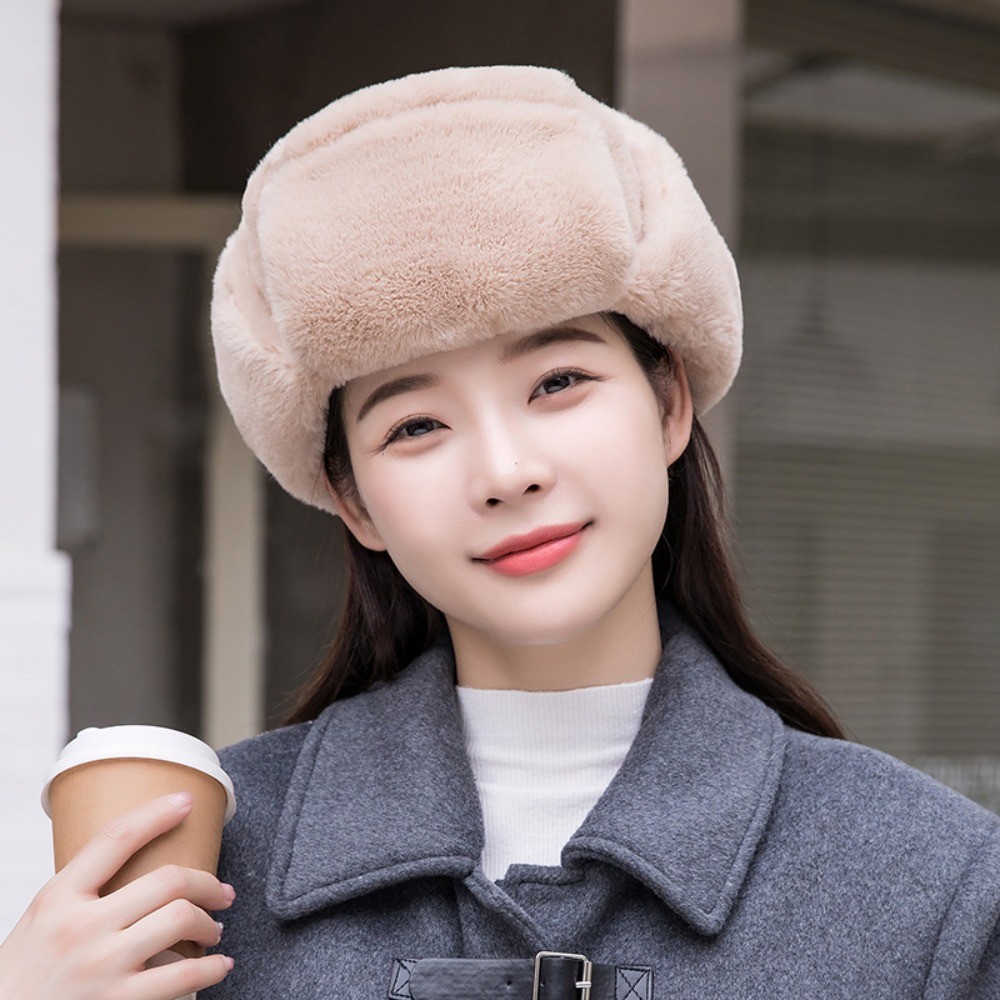 APL Cappello in velluto Lei Feng spesso cappuccio testa alla moda protezione orecchie berretto unisex