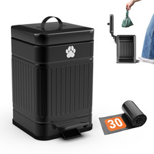 1.3 Gal Outdoor Dog Poop Trash Can with Lid  Odor Control Bags