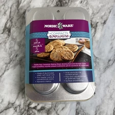 NordicWare Compact Ovenware 5-Piece Set Muffin, Casserole, Rack Combo