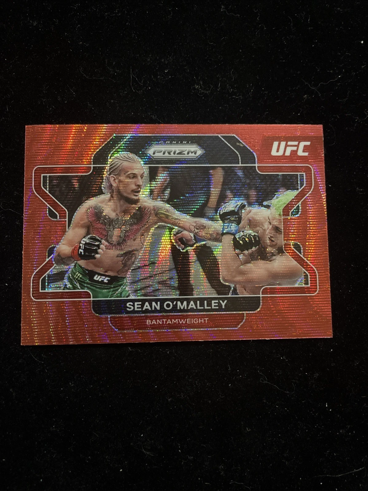 2022 Panini Prizm UFC "Sugar" Sean O'Malley Red Wave Prizm #60