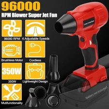 350W Handheld Cordless Turbofan Blower for Milwaukee 18V Battery with 5nozzles