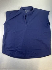 Figs Oversized Scrub Top Technical Collection   Women’s L  Navy-2 Small Spots