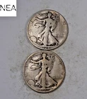 1928-S+1929-S Walking Liberty Half Dollar Set/Lot ~ Fine F ~ ZHL19