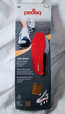 pedag VIVA SPORT Men's 12 Red Orthotic Insoles Boost Endurance Prevent Fatigue