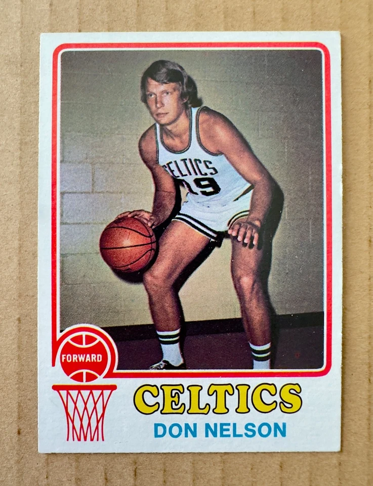 Celtics 1973 Topps lote de 7: Cowens/Silas Playoff, Nelson, Chaney, Finkel EX+/NM Foto 4 de 4