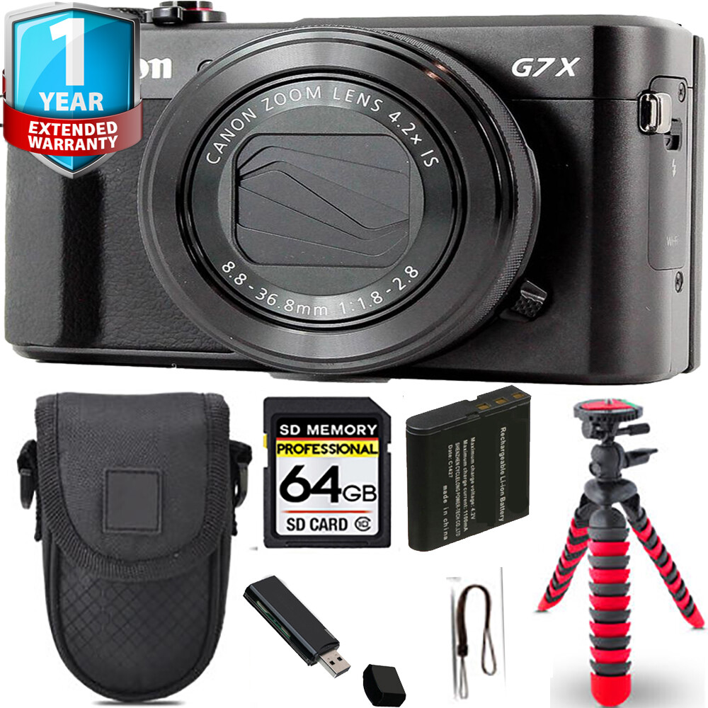 Canon PowerShot G7 X Mark II Camera + Spider Tripod + 1 Yr Warranty - 64GB  | eBay