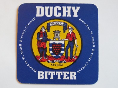 Beer Brewery Coaster ~*~ ST ANSTELL Brewery Duchy Bitter Ale ~ Cornwall, ENGLAND