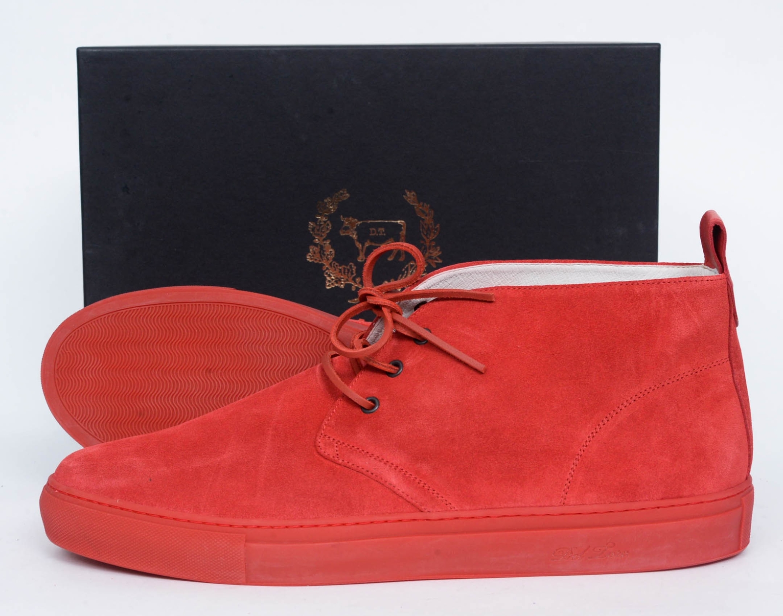 NIB DEL TORO Италия Красные замшевые ботинки Chelsea Weekender Chukka 52 ЕС 18 США 45790₽