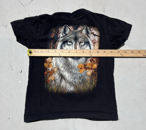 Kids Rock Eagle T-Shirt Black Wolf 2-4 Animal Wildlife Double Sided Nature Fall - Picture 8 of 11
