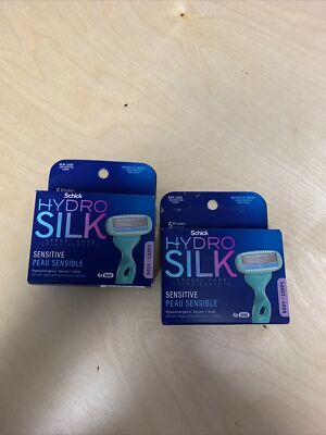 (2) Schick Hydro Silk Sensitive expert Care Women s Razor Cartridges 8 total NEW
