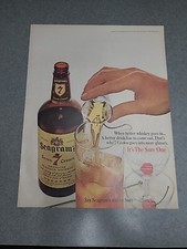 Seagrams 7 Crown Whiskey Vintage Vintage Print Ad 1964 10x13 