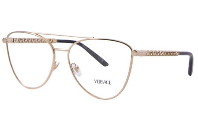 VERSACE キャットアイフレムメカネ 0VE1296 1002 Versace VE1296 1002 Eyeglasses Frame Women's Gold Full Rim