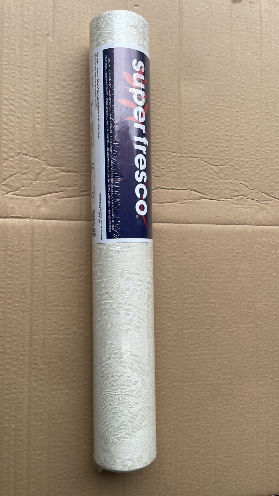 Superfresco Colours Cream Damask Textured Wallpaper eBay