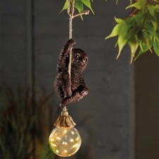 Adorable Swinging Sloth Light Up Hanging Garden Ornament Solar Gazing Ball LED
