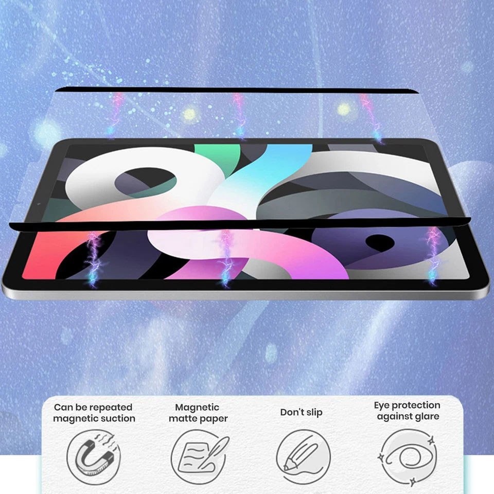 For iPad 10/9/8/7/6/5th Gen Tablet Magnetic Like Paper Screen Protector (1~2PC) - Image 3 of 4