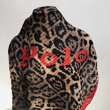 Polo Ralph Lauren women signature pleated square scarf 