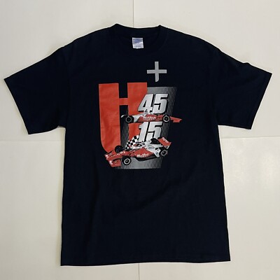 Hyvee H45 Honda Rahal Letterman Lanigan Formula One World Black T Shirt Size M