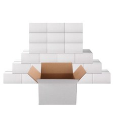 8x6x5 Shipping Boxes Set of 25 Small White Cardboard Mailer Box for Packing M...