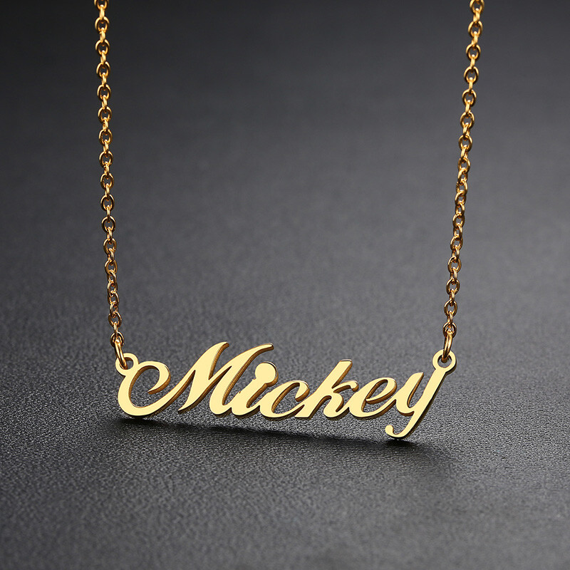Nameplate Necklace Personalized Necklace Necklace With First