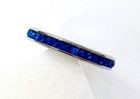 QVC Steel by Design Crystal Birthstone Eternity Band Ring Sapphire September 6 — photo 1
