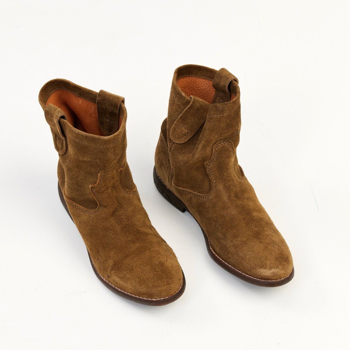Isabel Marant Brown Suede Men\'s Boots Isabel Marant Delano Suede Metal Boots Cognac main image 4