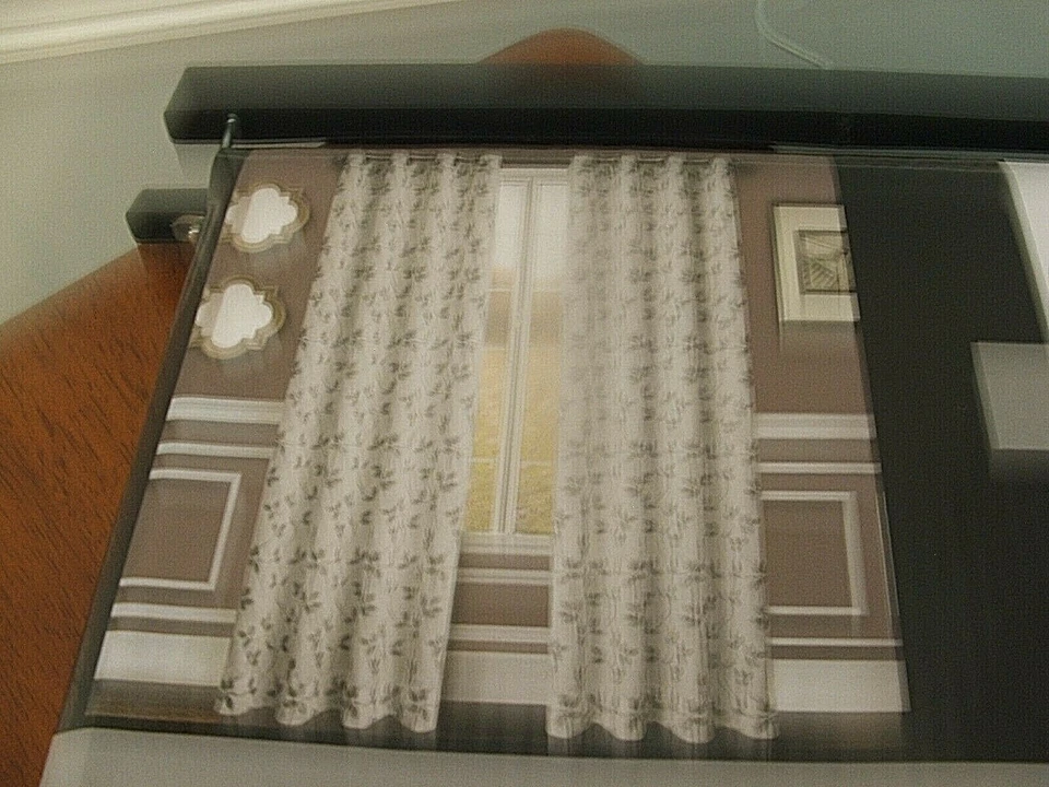 Новый с Ярлыками Softline ALBANY (пара) 2 шторы панели шторы 84» люверсы верхний - Изображение 3 из 4