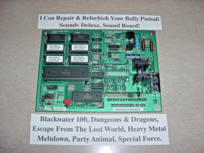 Bally Pinball 'Sounds Deluxe' Sound Board, Refurbish Service. READ Listing!