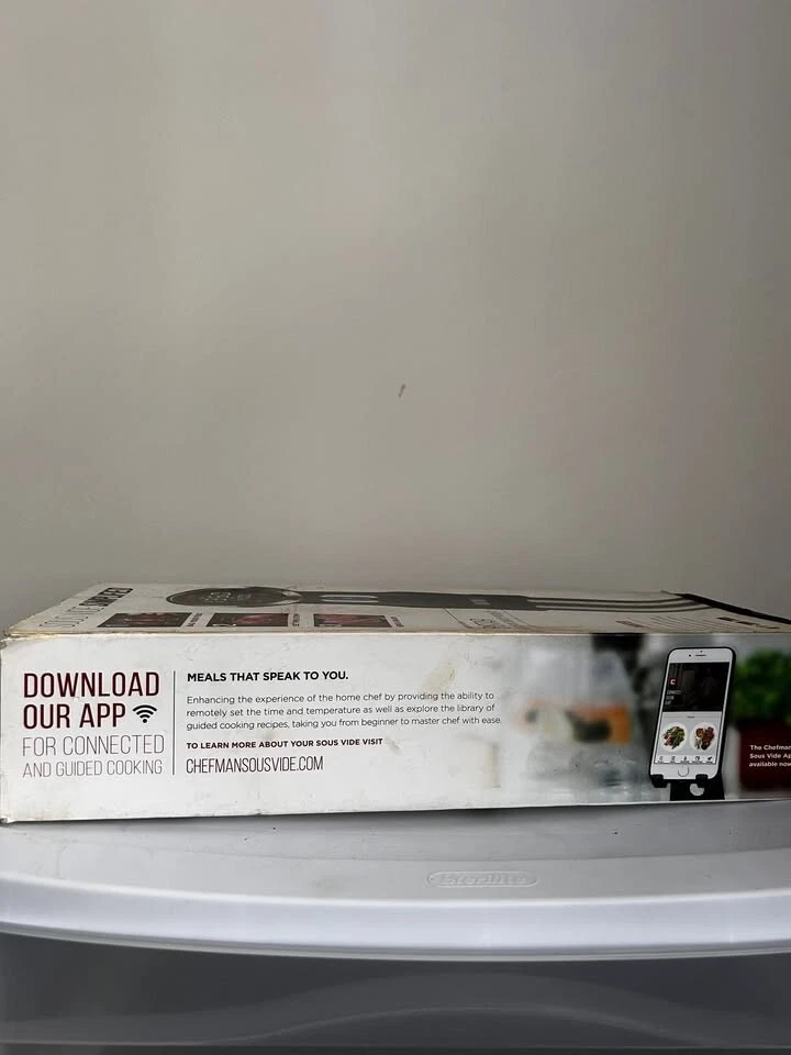 Chefman Precision Cooker WIFI Enabled Sous Vide Circulator RJ39 Black - Image 3 of 4