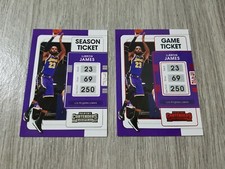 LeBron James Contenders 2021-22 Base and Red Game Ticket NBA Cards