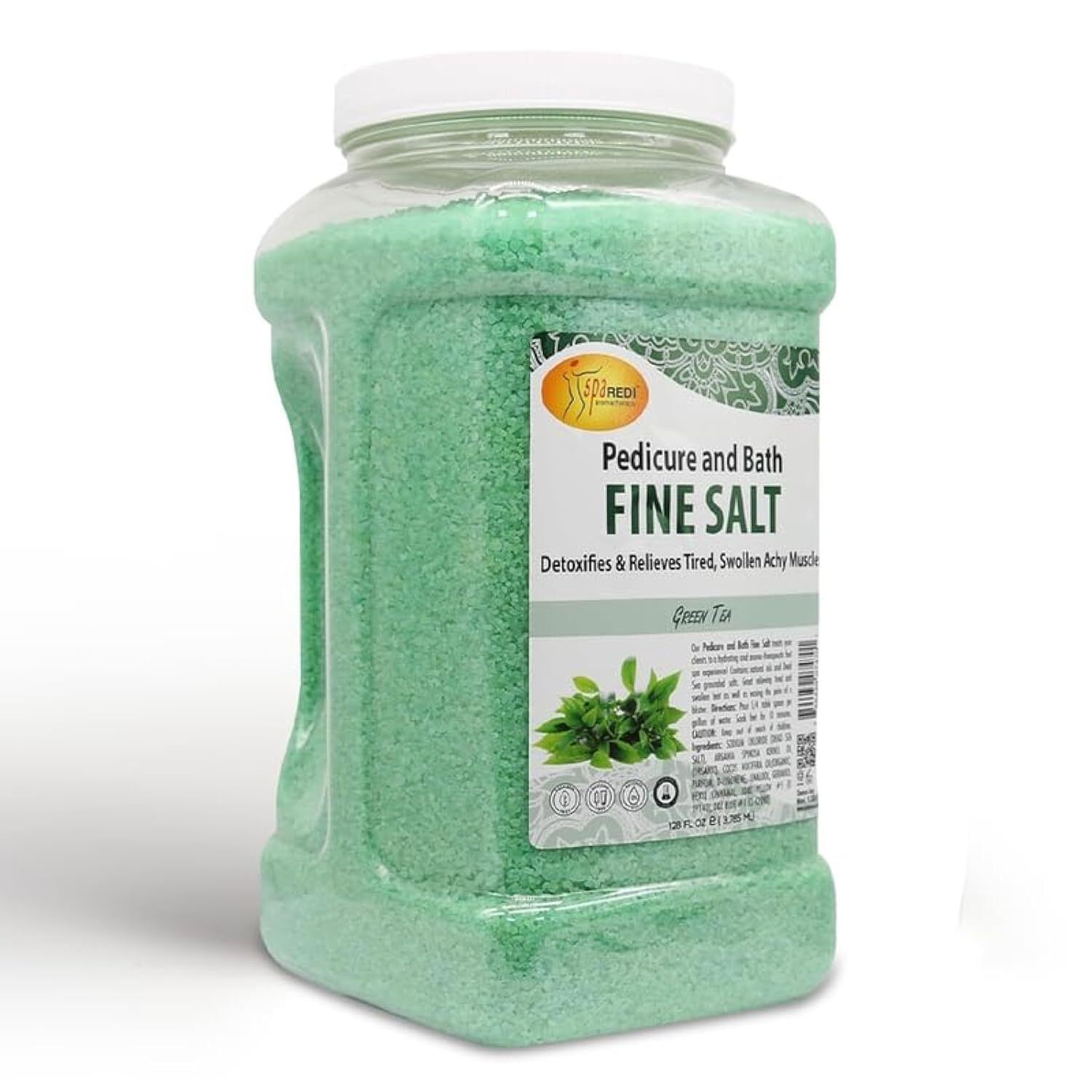 - Detox Foot Soak Pedicure and Bath Fine Salt, Green Tea, 128 Oz - Made with ...
