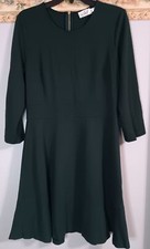 Eliza J 14 Green Stretch Classic Fit Flare Event Business Occasion Knee Dress