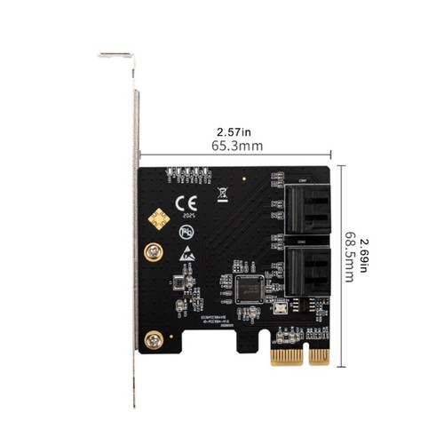 4 Port SATAIII PCIE 1X Controller 6Gbps Expansion Card for SSD Storage - Afbeelding 8 van 10