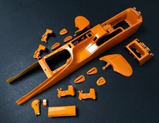 06-12 Porsche 997 - Techart - Vivid Orange Dashboard Console Door Trim Panels