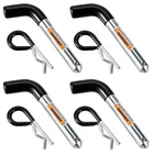 4PCS Trailer Hitch Pin & Clip, 5/8-Inch Diameter, Fits 2" Receiver Rubber-Coated