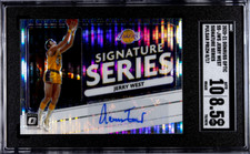 2020-21 Panini Optic Signature Series Auto Pulsar /17 JERRY WEST SGC 8.5/10