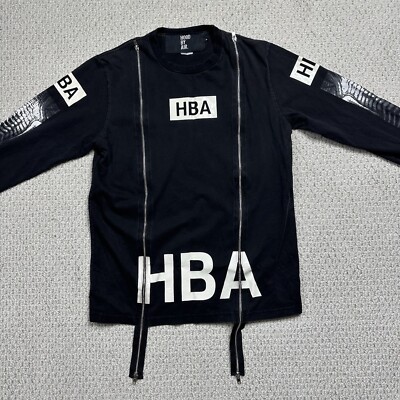 Hood By Air HBA Skeleton X-ray Double Zip Long Sleeve Sweatshirt Size  Medium
