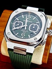 BELL ROSS BR05 Chrono Green Steel BR05C-GN-ST/SRB