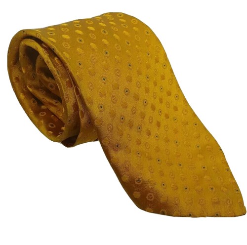 Corbata vintage Paul Turner 61"" x 3"" amarilla 100 % seda - Imagen 1 de 2