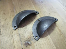 2 Cup Pull 3 3/4" Drawer Cabinet Hardware Bin Handles Kitchen Dresser Silver