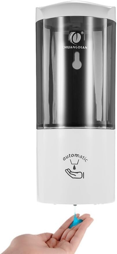 Anself Dispensador de Jabón 500ml para Pared Automático de Infrarrojos Blanco