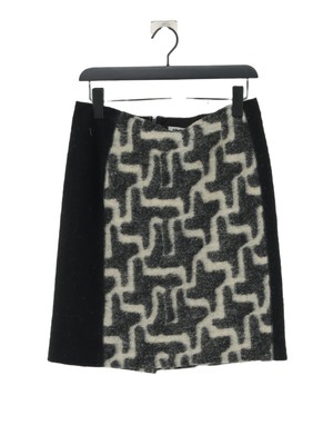 Clements Ribeiro Women's Midi Skirt M Black Wool with Acrylic, Polyester A-Line