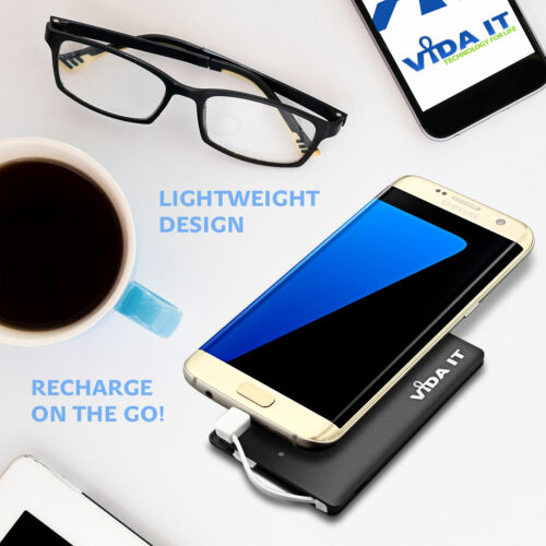 Lightweight Power Bank Pocket Battery Pack Charger with Built-in Cable For Phone - Picture 5 of 18
