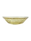 Sharon Federal Cabbage Rose Serving Bowl Yellow Depression Glass 8.5" Round — photo 3