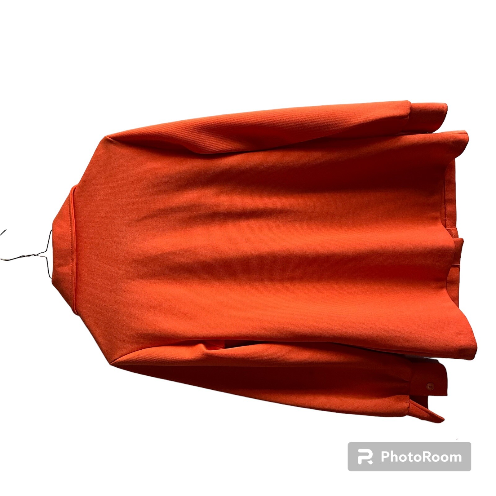 Orange Double Knit Polyester Jacket Handmade Esta… - image 2