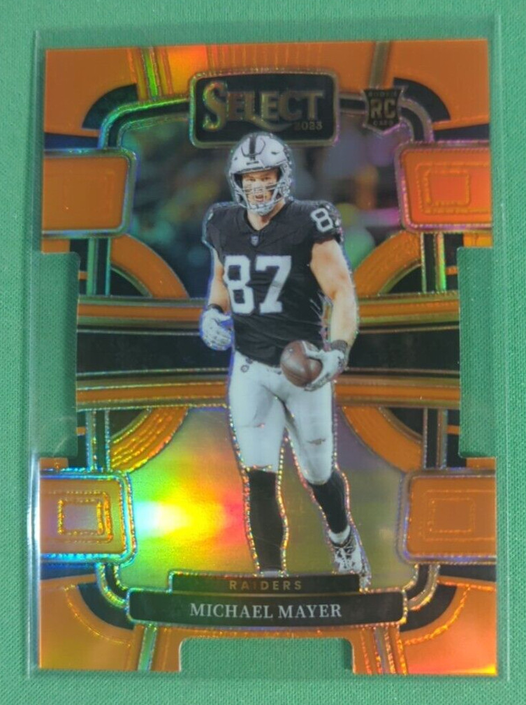 2023 Panini Select Michael Mayer Rookie RC #57 ORANGE PRIZM DIE-CUTS /499